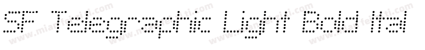 SF Telegraphic Light Bold Italic字体转换